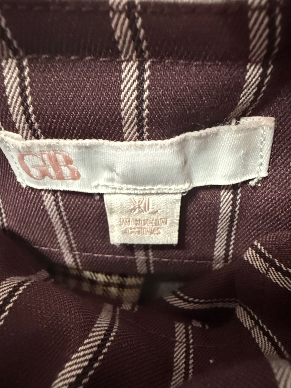 Gianni Bini Distressed Mixed-Panel Mini Skirt - Burgundy, Beige, Gray - Picture 2 of 3